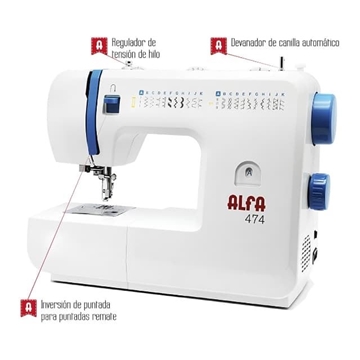 Alfa 474 – Máquina de Coser Mecánica Robusta para Todo Tipo de Costura - Imagen 1