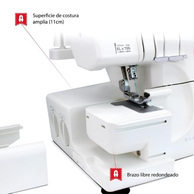 ALFA 8707 Plus – Remalladora Overlock de 2, 3 y 4 Hilos - Imagen 2