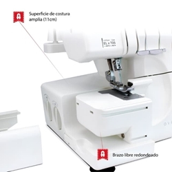 ALFA 8707 Plus – Remalladora Overlock de 2, 3 y 4 Hilos - Imagen 2