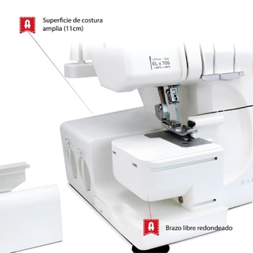 ALFA 8707 Plus – Remalladora Overlock de 2, 3 y 4 Hilos - Imagen 2