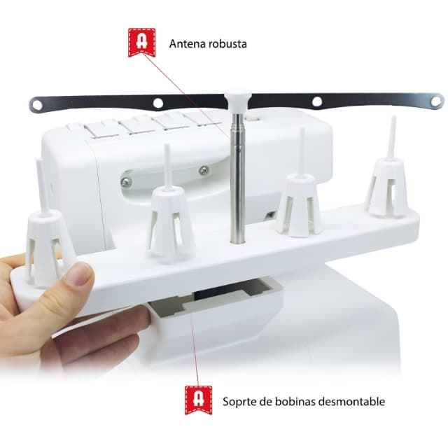 ALFA 8707 Plus – Remalladora Overlock de 2, 3 y 4 Hilos - Imagen 5