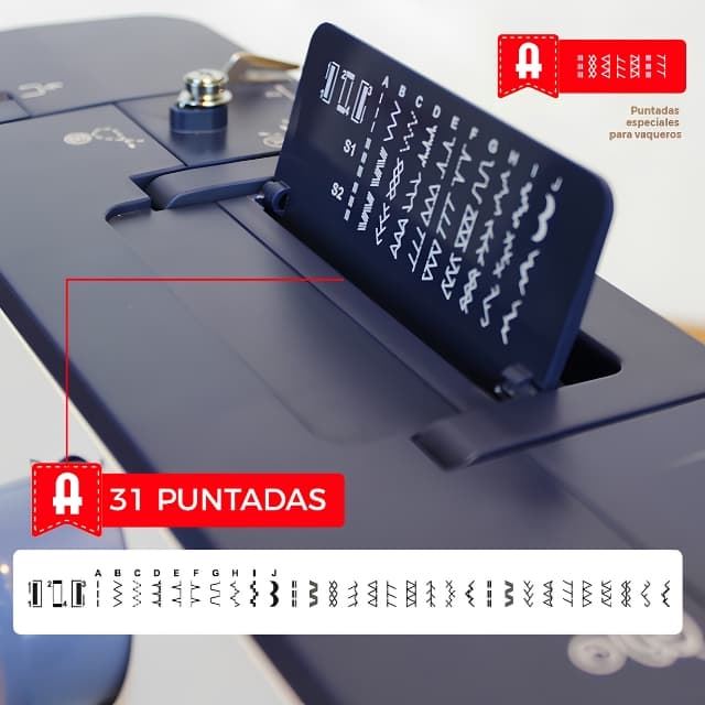 Alfa PRECISE Denim Studio – Máquina de Coser Electrónica para Tejidos Gruesos y Denim - Imagen 4