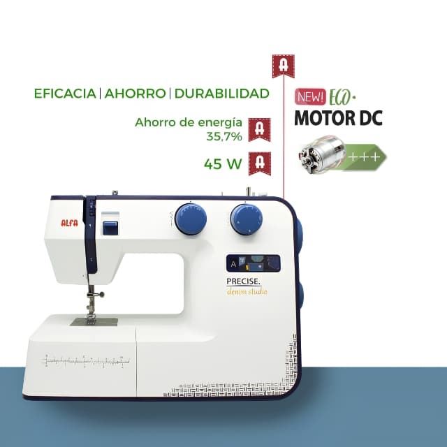 Alfa PRECISE Denim Studio – Máquina de Coser Electrónica para Tejidos Gruesos y Denim - Imagen 8