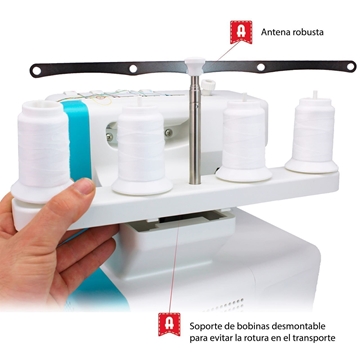 ALFA Style 8708 Plus – Remalladora Overlock Profesional de 2, 3 y 4 Hilos - Imagen 2