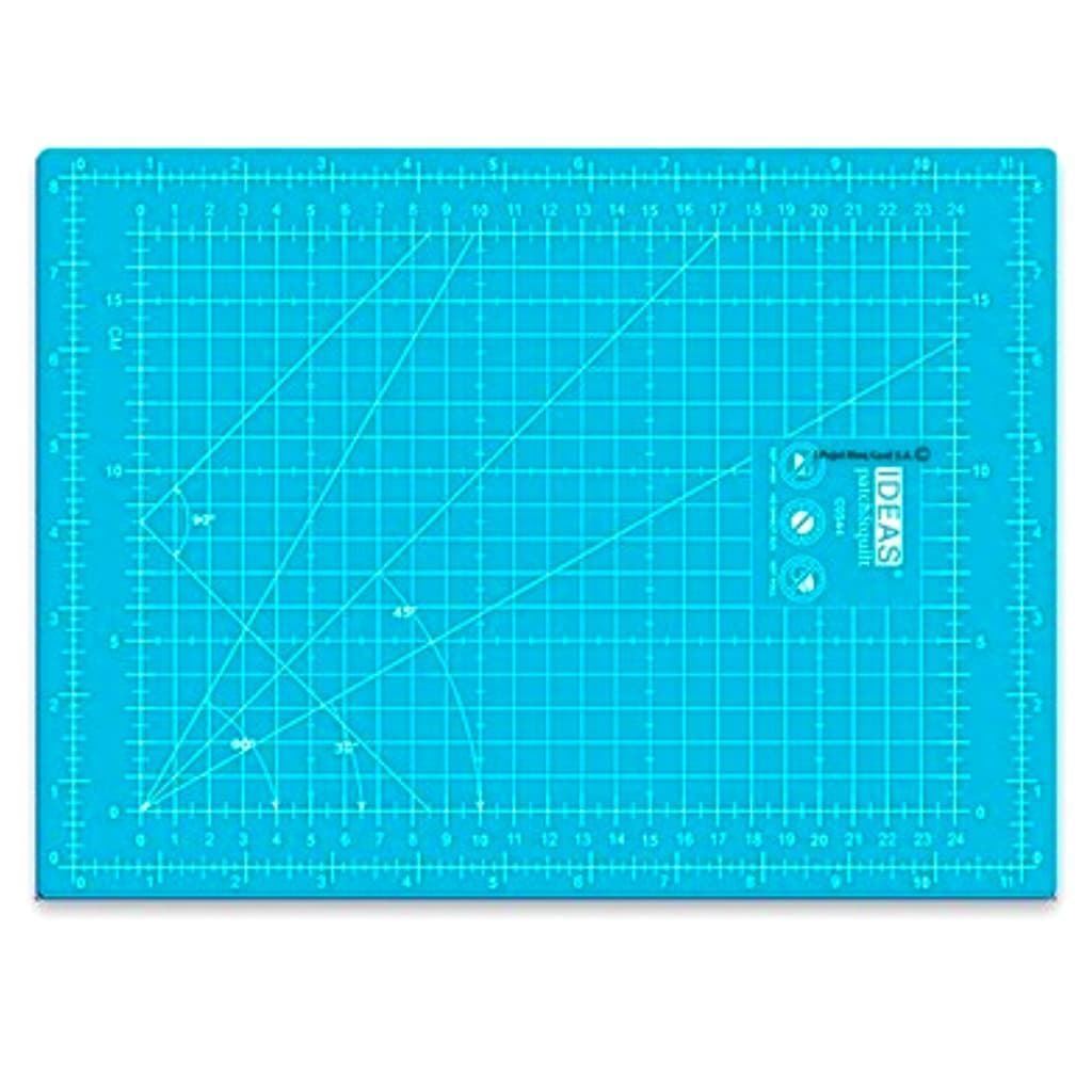 Base de corte autocicatrizante 30x22 cm para patchwork y costura – color turquesa - Imagen 1