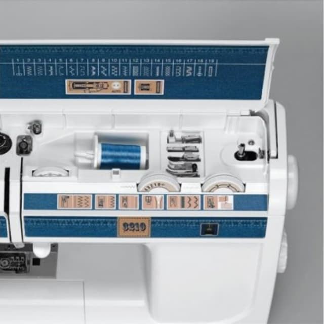 Elna3210J Jeans – Máquina de Coser Mecánica Robusta con 19 Puntadas y Ojal Automático - Imagen 4
