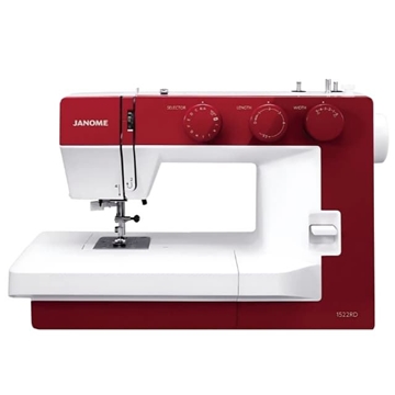 Janome 1522RD - Máquina de Coser Mecánica Robusta y Versátil en Color Rojo - Imagen 1