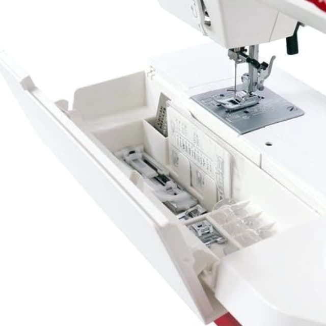 Janome 1522RD - Máquina de Coser Mecánica Robusta y Versátil en Color Rojo - Imagen 3