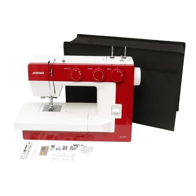 Janome 1522RD - Máquina de Coser Mecánica Robusta y Versátil en Color Rojo - Imagen 6