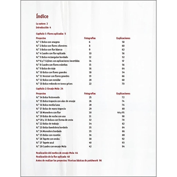 Libro Aplicaciones de Flores y Encaje Mola – 28 Proyectos con Patrones - Imagen 2