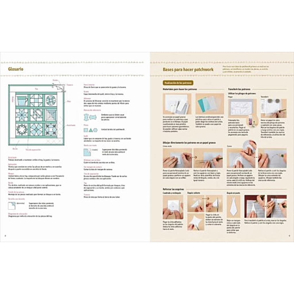 Libro Curso de Iniciación al Patchwork – 36 Bloques y 40 Proyectos Paso a Paso - Imagen 3