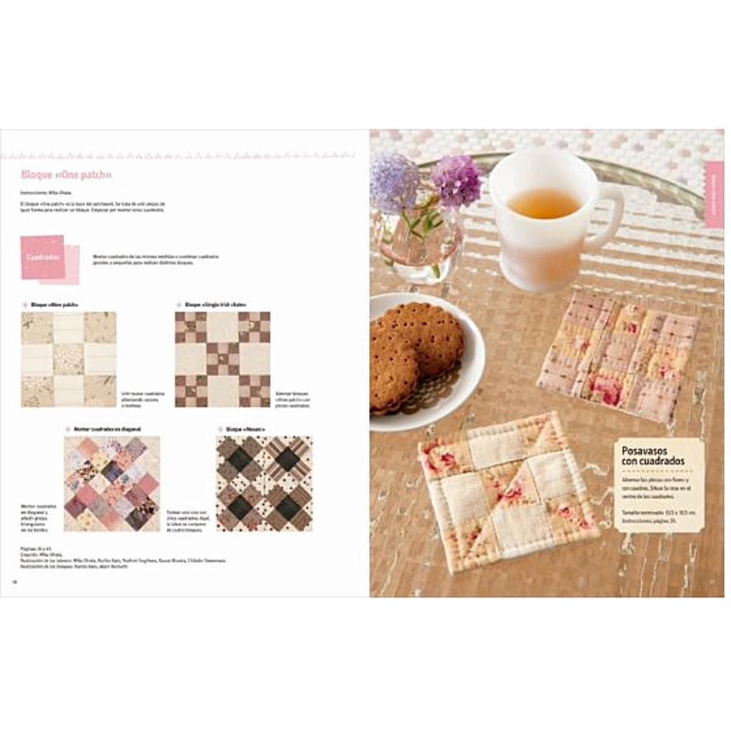 Libro Curso de Iniciación al Patchwork – 36 Bloques y 40 Proyectos Paso a Paso - Imagen 4