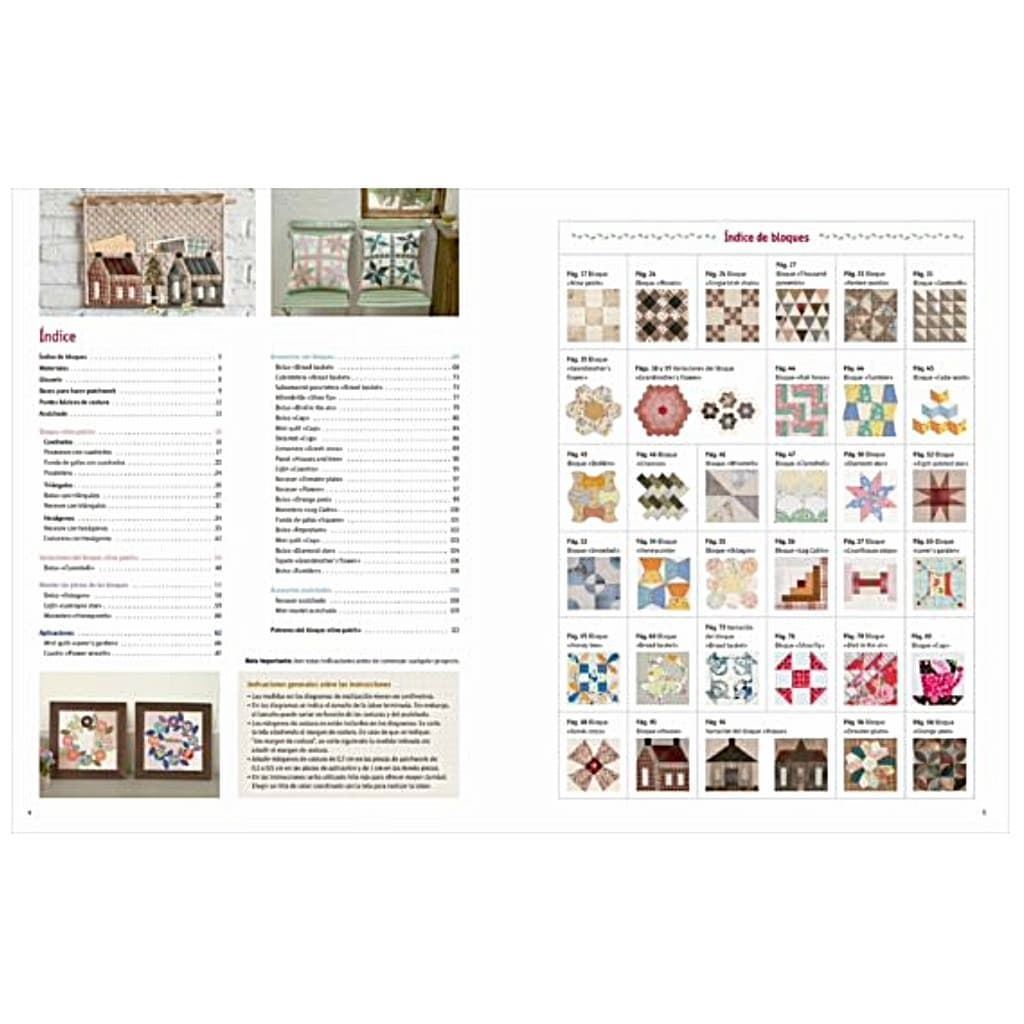 Libro Curso de Iniciación al Patchwork – 36 Bloques y 40 Proyectos Paso a Paso - Imagen 5