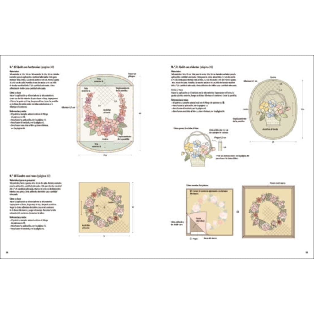 Libro Patchwork Japonés con Aplicaciones de Flores – 36 Proyectos con Patrones - Imagen 2