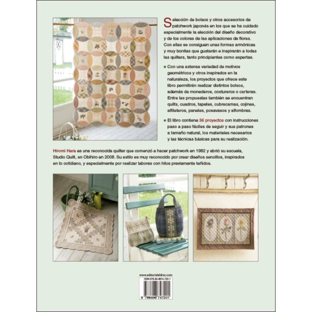 Libro Patchwork Japonés con Aplicaciones de Flores – 36 Proyectos con Patrones - Imagen 5