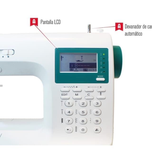 Máquina de Coser Electrónica ALFA Zart Plus para Patchwork y Costura Creativa (404 Puntadas) - Imagen 7