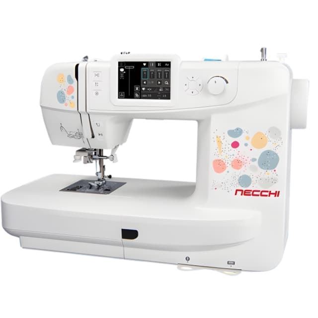 Máquina de Coser y Bordar Electrónica Necchi NE210 con Pantalla Táctil y 2 Bastidores - Imagen 3