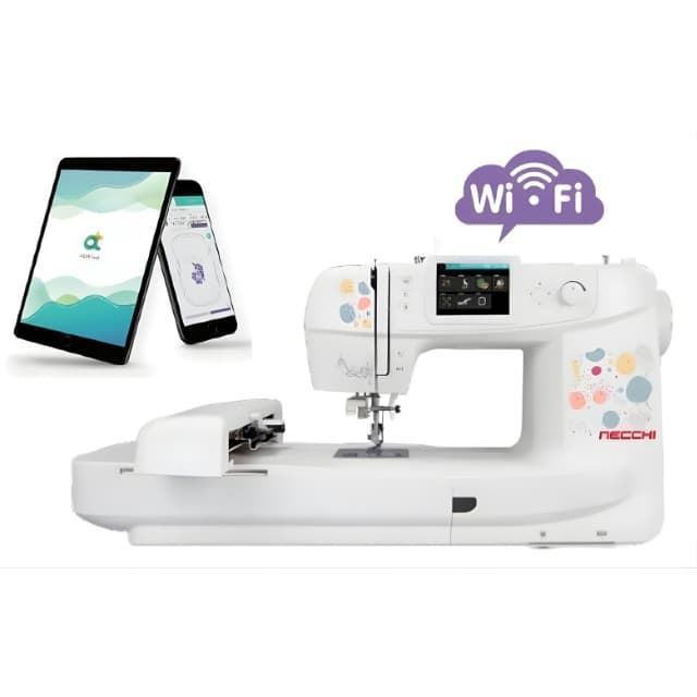 Máquina de Coser y Bordar Electrónica Necchi NE210 con Pantalla Táctil y 2 Bastidores - Imagen 4